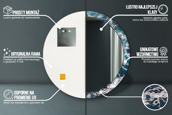 Ogledalo z okrasnim okvirjem Stormsko morje