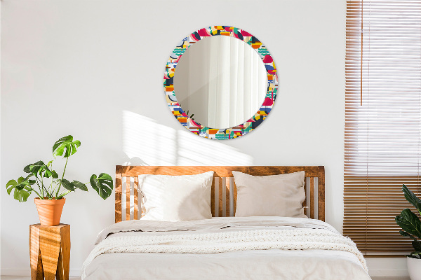 Tiskano ogledalo Geometrijske tropske ptice