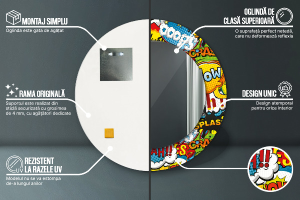 Tiskano ogledalo Vzorec stripa