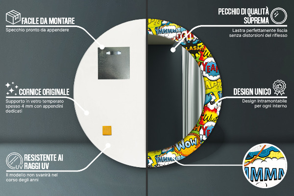 Tiskano ogledalo Vzorec stripa