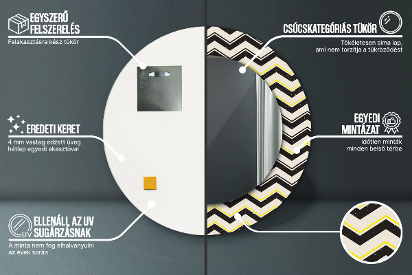 Okrasno ogledalo Vzorec cikcaka