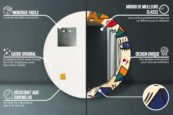 Okrasno ogledalo Pop Art Style