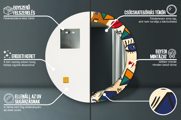 Okrasno ogledalo Pop Art Style