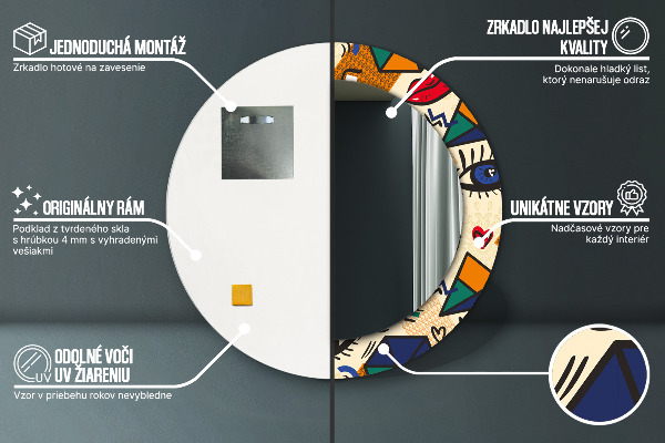 Okrasno ogledalo Pop Art Style