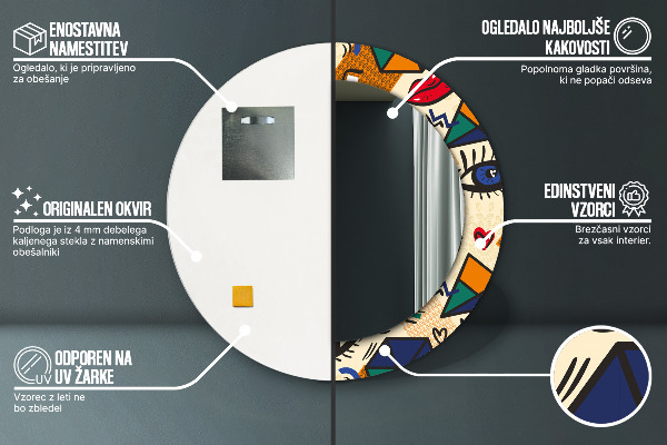 Okrasno ogledalo Pop Art Style