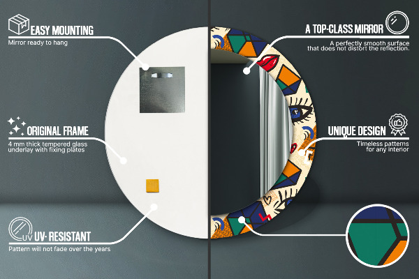 Okrasno ogledalo Pop Art Style