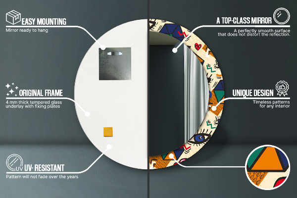 Okrasno ogledalo Pop Art Style