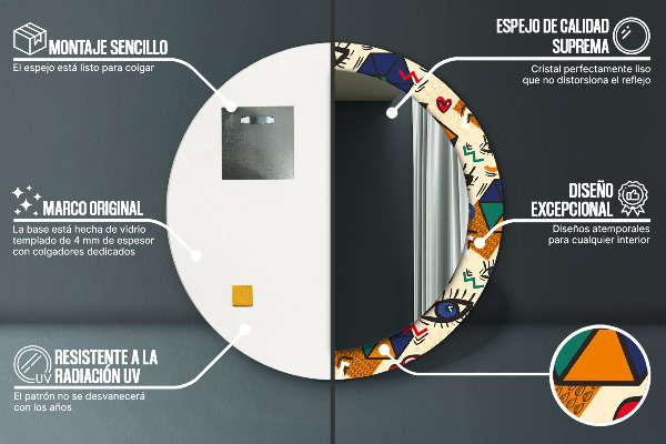 Okrasno ogledalo Pop Art Style