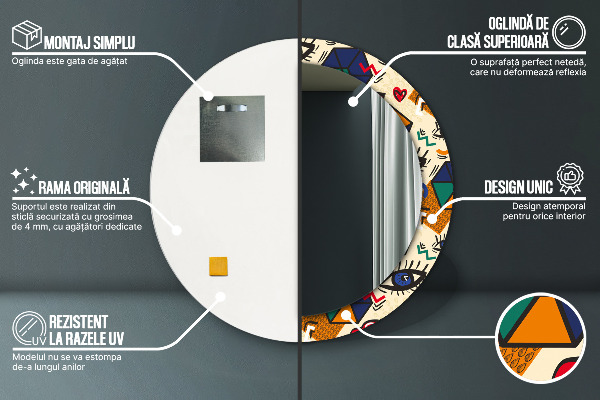 Okrasno ogledalo Pop Art Style