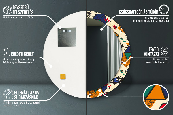 Okrasno ogledalo Pop Art Style