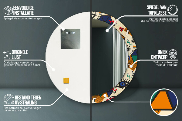 Okrasno ogledalo Pop Art Style