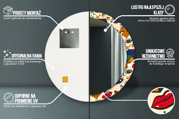 Okrasno ogledalo Pop Art Style