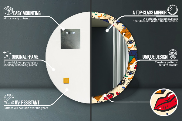 Okrasno ogledalo Pop Art Style