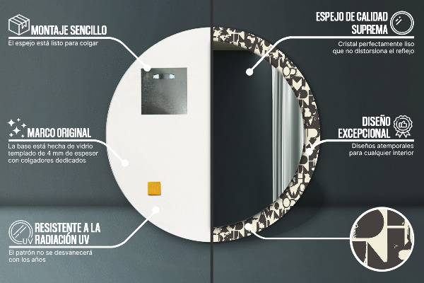 Okrasno ogledalo Abstraktna tipografija