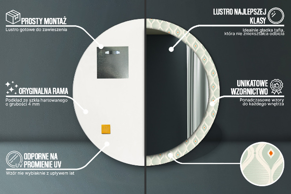 Okrasno ogledalo Lahki vintage vzorec