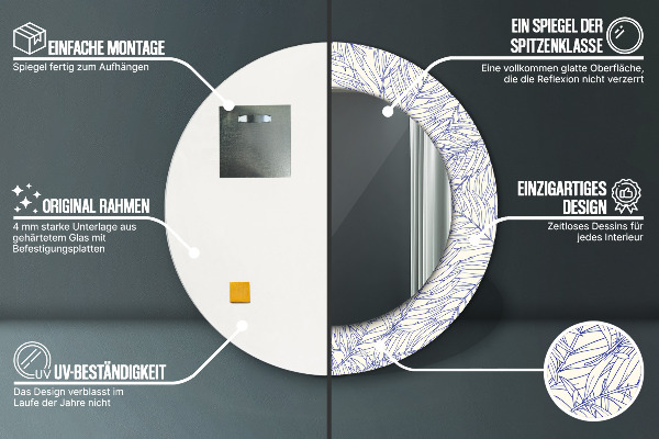 Okrasno ogledalo Tropsko število palm