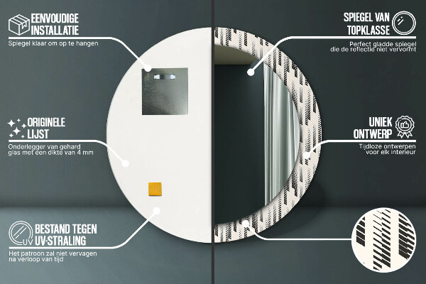 Dekorativno ogledalo Črtasti vzorec