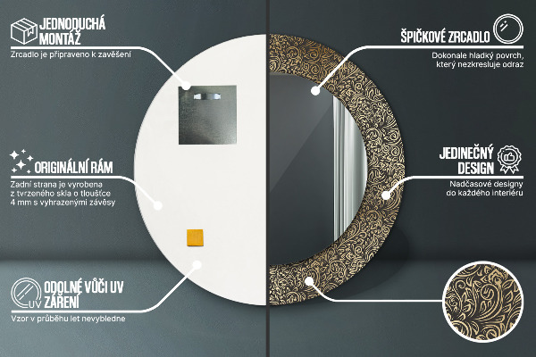 Okrasno ogledalo Zlati okraski