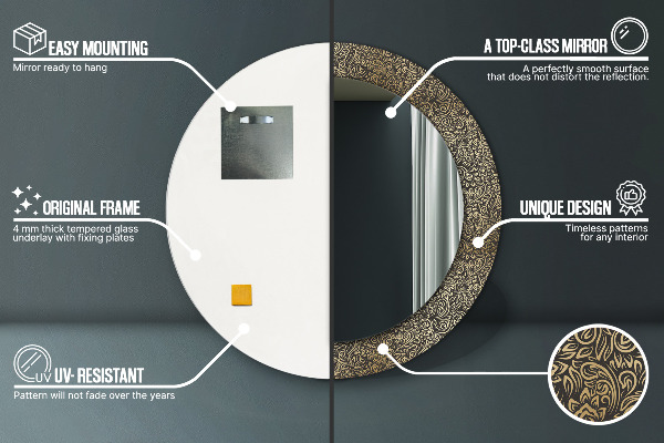 Okrasno ogledalo Zlati okraski