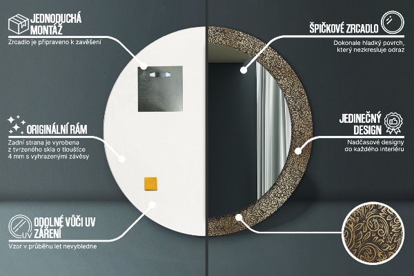 Okrasno ogledalo Zlati okraski