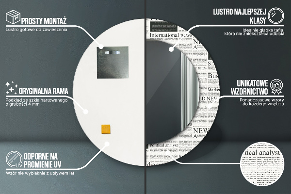 Ogledalo z okrasnim okvirjem Vzorec iz časopisov