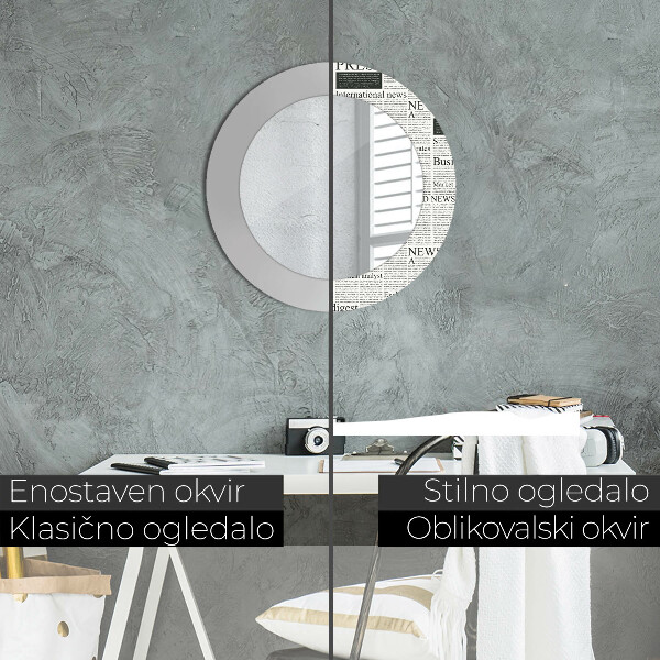 Ogledalo z okrasnim okvirjem Vzorec iz časopisov