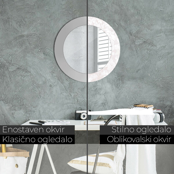 Ogledalo z okrasnim okvirjem Nežna roccoco tekstura