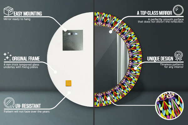 Tiskano ogledalo Vzorec psihedelične mandale