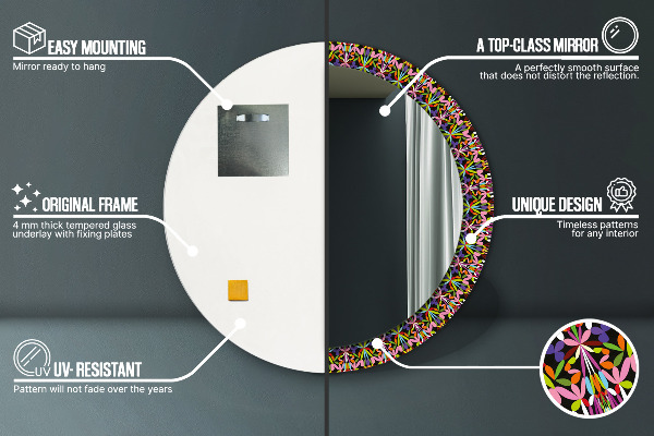 Tiskano ogledalo Vzorec psihedelične mandale