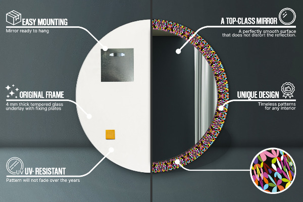 Tiskano ogledalo Vzorec psihedelične mandale