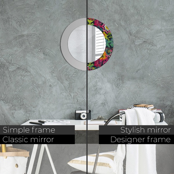 Tiskano ogledalo Ročno iztrjene cvetje