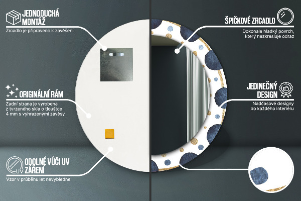 Okrasno ogledalo Moon Mandala