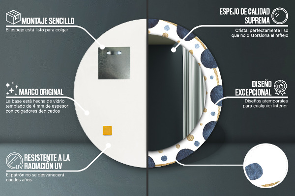 Okrasno ogledalo Moon Mandala