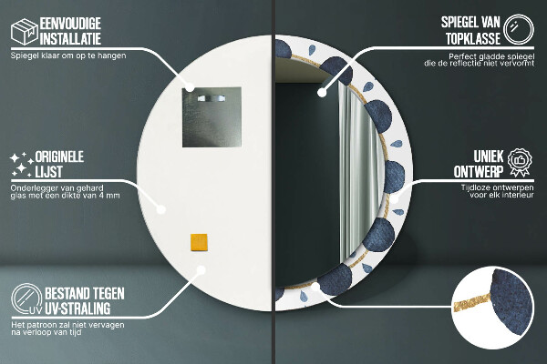 Okrasno ogledalo Moon Mandala