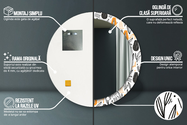 Okrasno ogledalo Papai vzorec