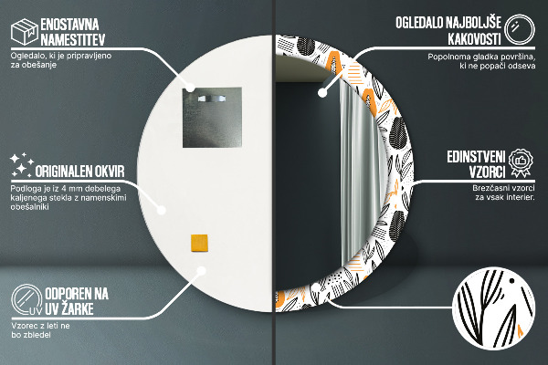 Okrasno ogledalo Papai vzorec