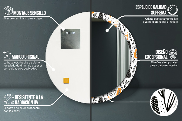 Okrasno ogledalo Papai vzorec