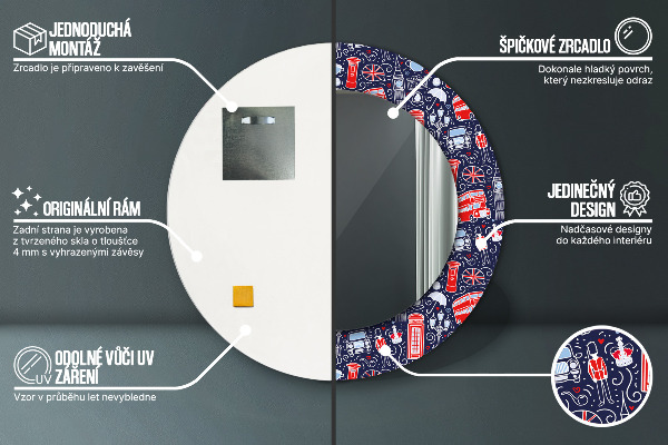 Dekorativno ogledalo Londonski simbol