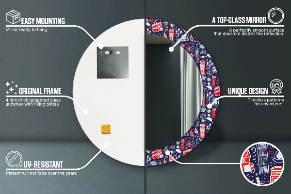 Dekorativno ogledalo Londonski simbol