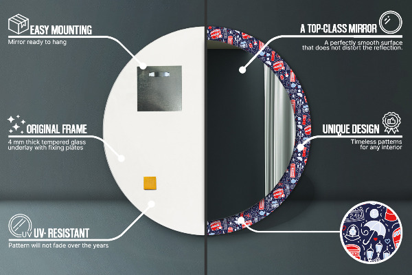 Dekorativno ogledalo Londonski simbol