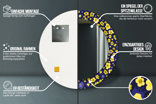 Dekorativno ogledalo Sladka majhna roža