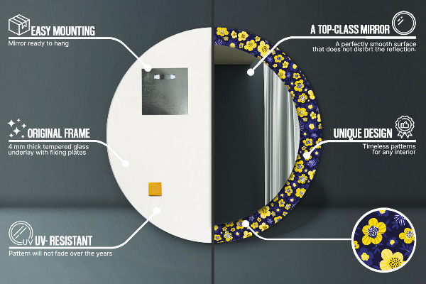 Dekorativno ogledalo Sladka majhna roža