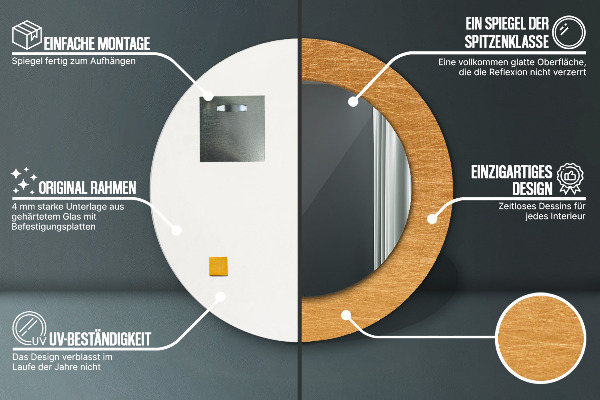 Ogledalo z okrasnim okvirjem Kovinska površina