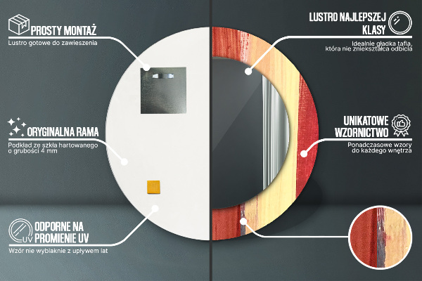 Ogledalo z okrasnim okvirjem Abstraktna slika