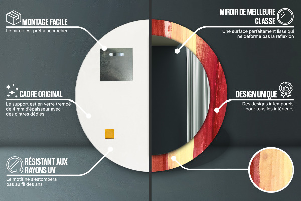Ogledalo z okrasnim okvirjem Abstraktna slika