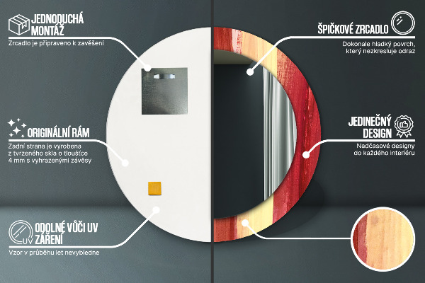 Ogledalo z okrasnim okvirjem Abstraktna slika