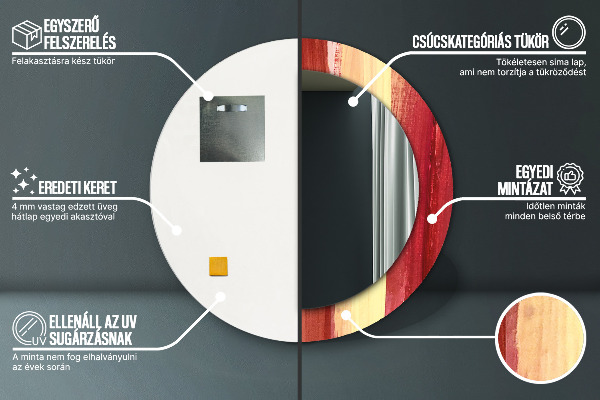 Ogledalo z okrasnim okvirjem Abstraktna slika