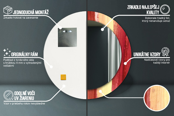 Ogledalo z okrasnim okvirjem Abstraktna slika