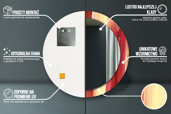 Ogledalo z okrasnim okvirjem Abstraktna slika