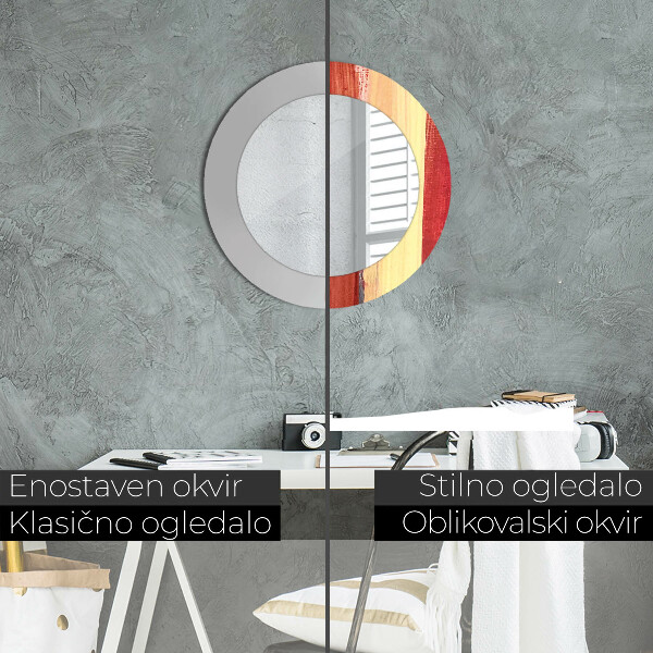 Ogledalo z okrasnim okvirjem Abstraktna slika